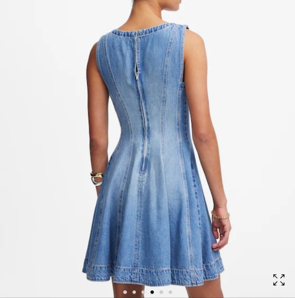 Madewell Circle Mini Dress Airy Denim XS NWT - Picture 3 of 9